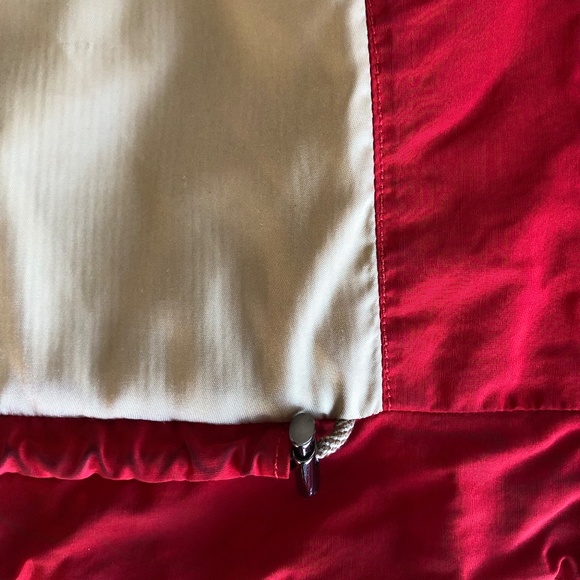 POST CARD Luxury Red Quilted Jacket with Removable Fur Collar - Sz 8 - Picture 14 of 16